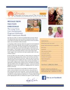 Volume 22  MESSAGE FROM THE STATE OMBUDSMAN The Long-Term