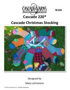 W104  Cascade 220® Cascade Christmas Stocking  Designed by
