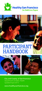 PARTICIPANT HANDBOOK City and County of San Francisco Department of Public Health Updated April 2015