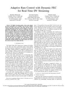 Adaptive Rate Control with Dynamic FEC for Real-Time DV Streaming