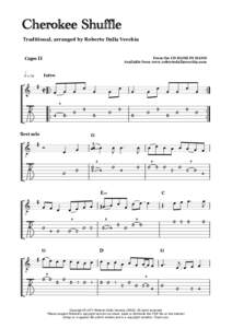 Cherokee Shuffle Traditional, arranged by Roberto Dalla Vecchia Capo II  h = 72
