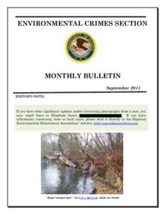 Environmental Crimes Section Bulletin September 2011