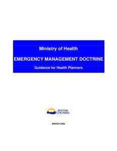 PROVINCIAL HEALTH EMERGENCY MANAGEMENT DOCTRINE