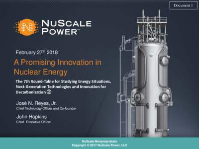 Document 1  February 27th 2018 A Promising Innovation in Nuclear Energy