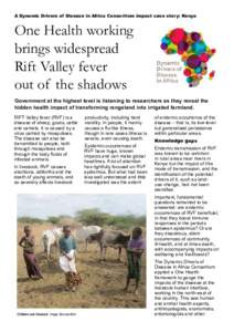 A Dynamic Drivers of Disease in Africa Consortium impact case story: Kenya  One Health working brings widespread Rift Valley fever out of the shadows