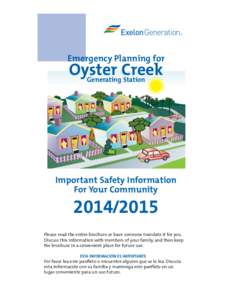 Emergency Planning for  Oyster Creek Generating Station