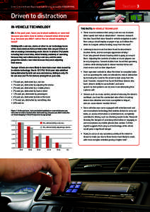 Section 3  Direct Line and Brake Reports on Safe DrivingREPORT FIVE Driven to distraction IN-VEHICLE TECHNOLOGY