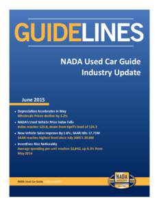 NADA Used Car Guide Industry Update June 2015   Depreciation Accelerates in May