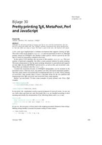 Hans Hagen  Bijlage 30 Pretty printing TEX, MetaPost, Perl and JavaScript