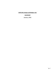 USPSA Rifle, Shotgun and Multigun rules (provisional) Janurary 1, 2013 pg. 1