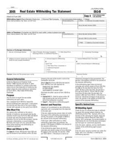 2005 Real Estate Withholding Tax Statement