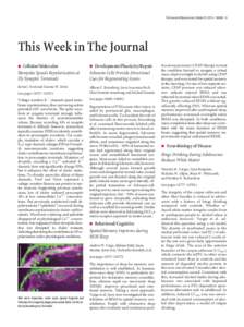 The Journal of Neuroscience, October 29, 2014 • 34(44):i • i  This Week in The Journal F  Cellular/Molecular
