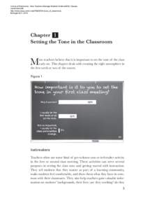 Voices of Experience: How Teachers Manage Student-Centered ESL Classes Janet Giannotti http://www.press.umich.eduvoices_of_experience Michigan ELT, 2015  Chapter       1