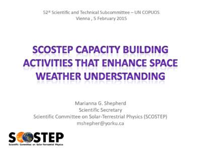 SCOSTEP Capacity Building Activities that Enhance Space Weather Understanding