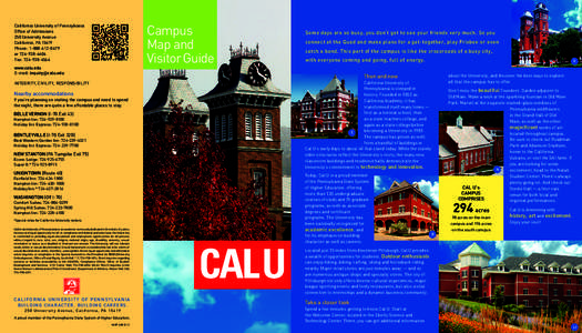 Campus Map and VisitorGuide California University of Pennsylvania Office of Admissions