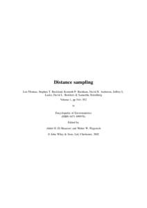 Environmental statistics / Statistics / Academia / Knowledge / Sampling techniques / Monte Carlo methods / Transect / Distance sampling / Sampling / Line-intercept sampling / Resampling / Nearest neighbor search