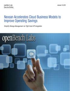 Nexsan Accelerates Cloud Business Models to Improve Operating Savings