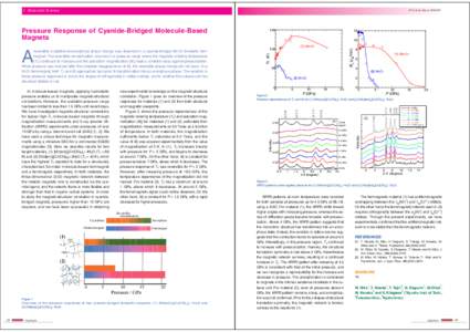 2 Materials Science  PF Activity Report 2008 #26 Pressure Response of Cyanide-Bridged Molecule-Based Magnets