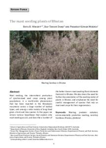 Review Paper  The mast seeding plants of Bhutan Boyd R. Wright1,2*, Bap Tandin Dorji3 and Prabhat Kumar Mukhia4  Masting bamboo in Bhutan