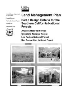 United States Department of Agriculture Land Management Plan  Forest Service
