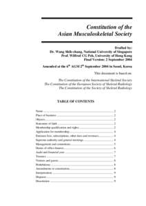 Constitution of Asian Musculoskeletal Society