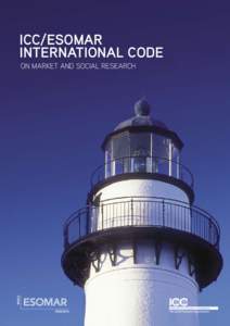 ICC/ESOMAR INTERNATIONAL CODE ON MARKET AND SOCIAL RESEARCH 1