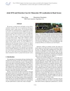Joint SFM and Detection Cues for Monocular 3D Localization in Road Scenes