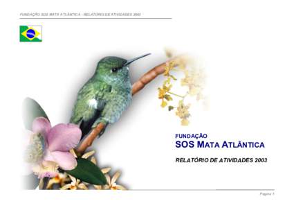 FUNDAÇÃO SOS MATA ATLÂNTICA - RELATÓRIO DE ATIVIDADESFUNDAÇÃO SOS MATA ATLÂNTICA RELATÓRIO DE ATIVIDADES 2003