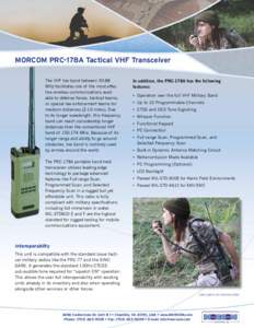 MORCOM PRC-178A Tactical VHF Transceiver