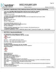 41.0  Page 1/6 SAFETY DATA SHEET (SDS) according toEC, Article 31