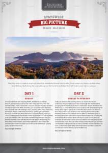 Statewide 14 DAYS – SELF DRIVE Wineglass Bay  Take the time to soak in much of what this wonderful island has to offer, from nature to history to fine wine