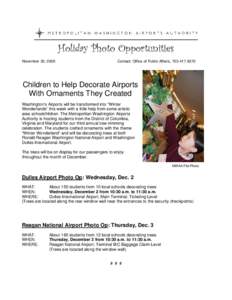 Microsoft Word[removed]Children to Help Decorate Airports with Ornaments They Created.doc