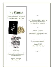 Ad#Fontes# Texts&on&Central&Eurasian& Societies&and&Cultures& №&1&