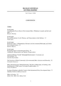 Balkan Journal of Philosophy