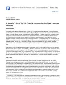 Institute for Science and International Security ISIS REPORT October 23, 2009 Updated February 11, 2011