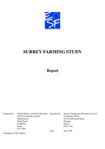 EUROPEAN SOCIAL FUND GB  SURREY FARMING STUDY Report
