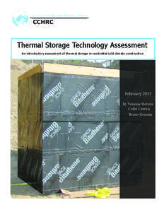 Thermal Storage Technology Assessment An introductory assessment of thermal storage in residential cold climate construction