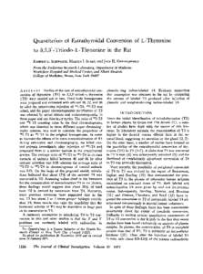 Quantitation of Extrathyroidal Conversion of L-Thyroxine to 3,5,3 -Triiodo-L-Thyronine in the Rat HAROLD L. SCHWARTZ, MAMRIN I. SuRus, and JAcK H. OPPENHEIMER