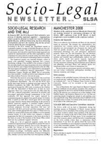 Socio-Legal NEWSLETTER THE NEWSLETTER