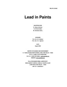 Microsoft Word - Lead in Paints.doc