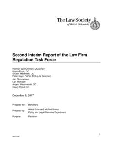Second Interim Report of the Law Firm Regulation Task Force, December 2017