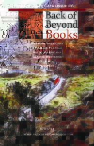 Rare Book Catalogue #6  Western Americana Colorado Plateau Native Americana Classic Westerns