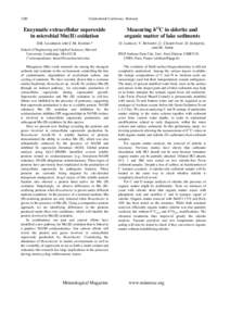 1280  Goldschmidt Conference Abstracts Enzymatic extracellular superoxide in microbial Mn(II) oxidation