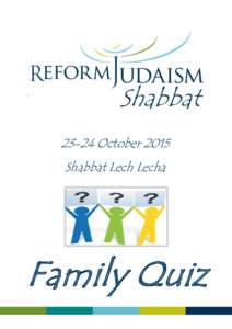 23-24 October 2015 Shabbat Lech Lecha Family Quiz  Shabbat Sherlock