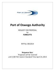 Microsoft Word - Port of Oswego Authority fork lifts