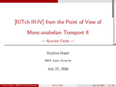.  [IUTch-III-IV] from the Point of View of Mono-anabelian Transport II .