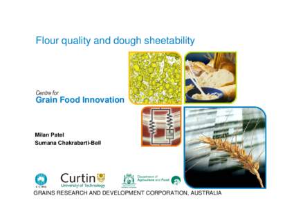 Flour quality and dough sheetability  Centre for Grain Food Innovation