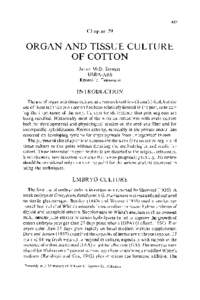 623  Chapter 39 ORGAN AND TISSUE CULTURE OF COTTON.