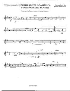 Alto Saxophones 1-2  UNITED STATES OF AMERICA STAR SPANGLED BANNER  Francis ~ c o t Key
