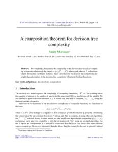 A composition theorem for decision tree complexity